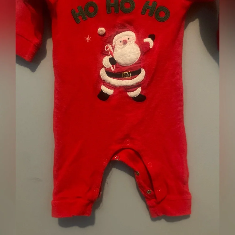 HO HO‎ HO SANTA CLAUS Chirstmas Romper & Size 9 months